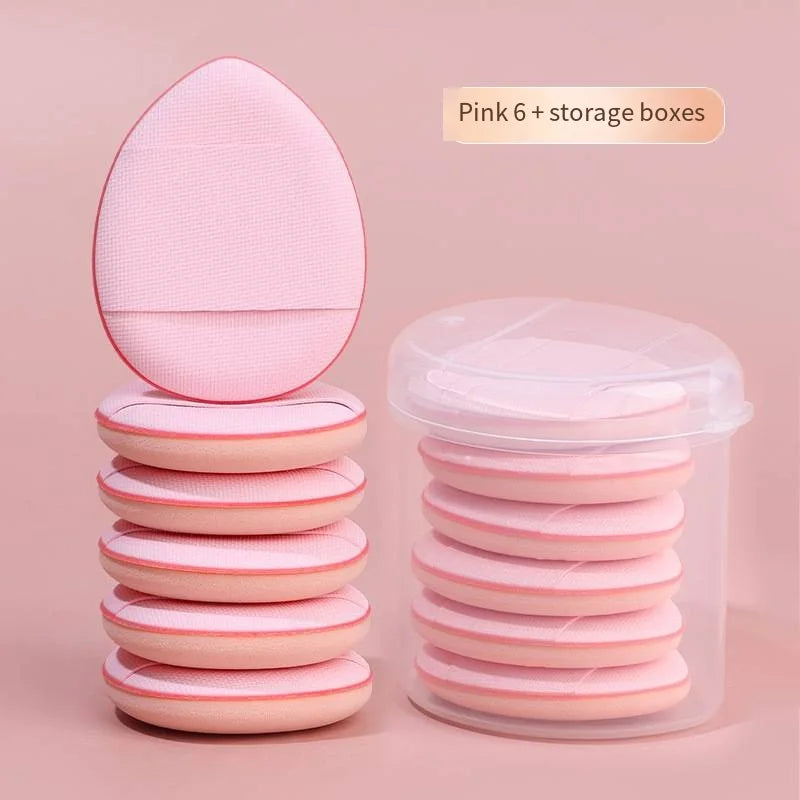 6Pcs Mini Finger Puff Foundation Small Air Cushion Powder Makeup Sponge Concealer BB Cream Cosmetic Applicator Make Up Tools