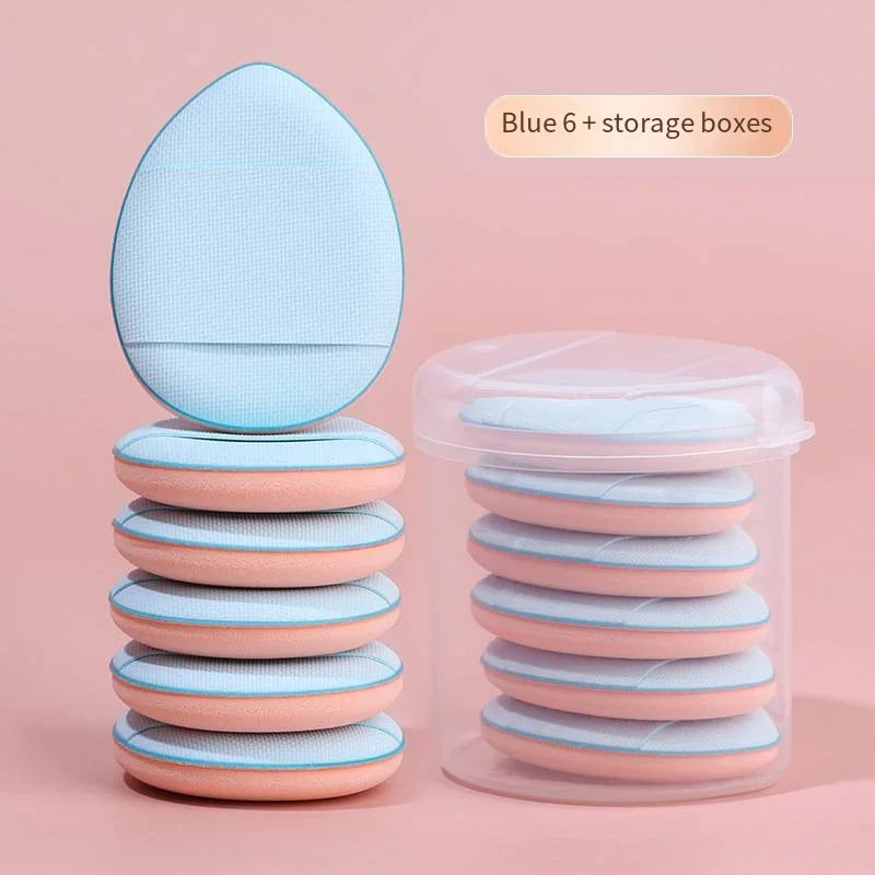 6Pcs Mini Finger Puff Foundation Small Air Cushion Powder Makeup Sponge Concealer BB Cream Cosmetic Applicator Make Up Tools