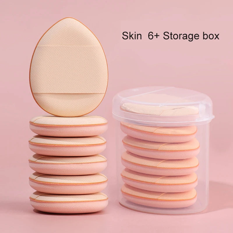 6Pcs Mini Finger Puff Foundation Small Air Cushion Powder Makeup Sponge Concealer BB Cream Cosmetic Applicator Make Up Tools