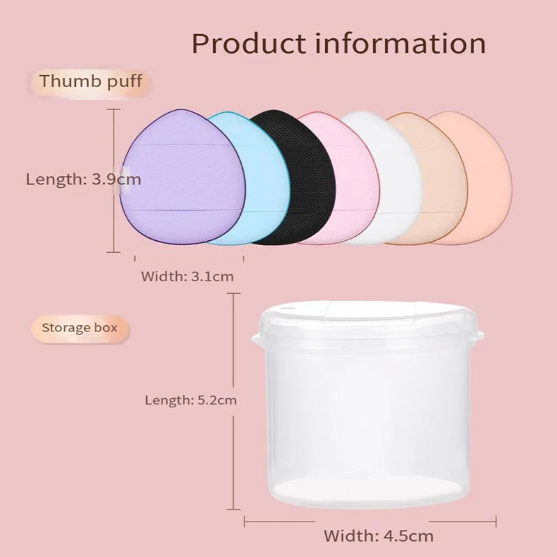 6Pcs Mini Finger Puff Foundation Small Air Cushion Powder Makeup Sponge Concealer BB Cream Cosmetic Applicator Make Up Tools