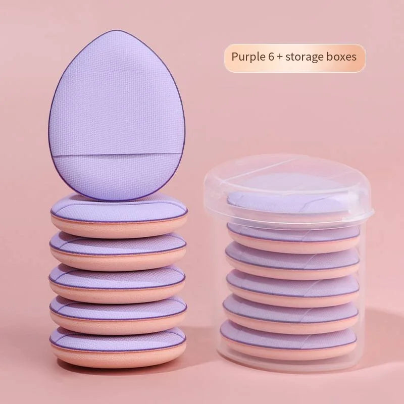 6Pcs Mini Finger Puff Foundation Small Air Cushion Powder Makeup Sponge Concealer BB Cream Cosmetic Applicator Make Up Tools