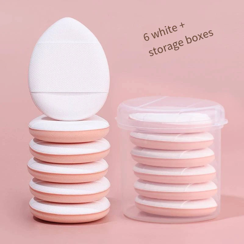 6Pcs Mini Finger Puff Foundation Small Air Cushion Powder Makeup Sponge Concealer BB Cream Cosmetic Applicator Make Up Tools